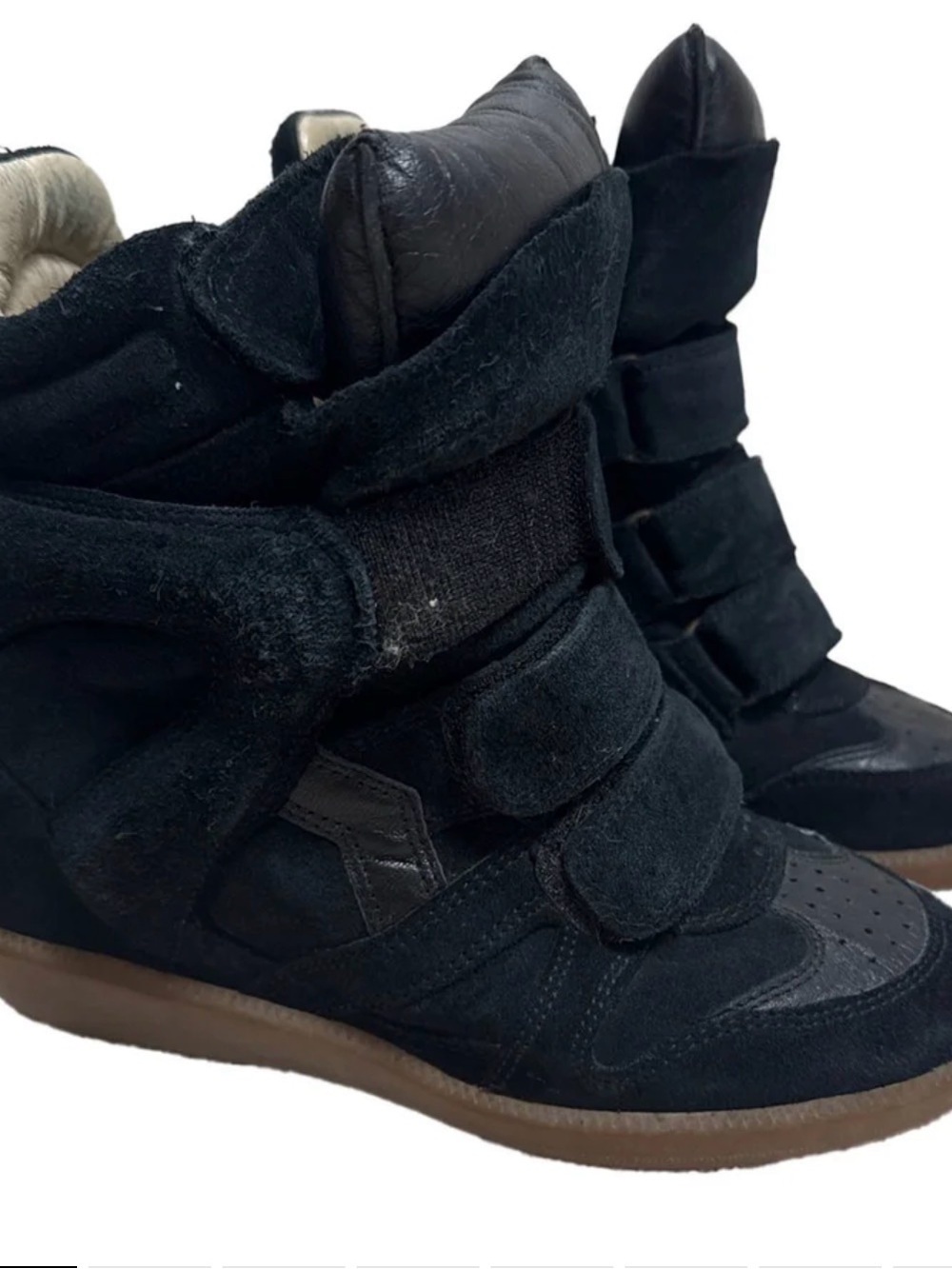 Isabel Marant Bekett Black Suede Wedge Sneaker